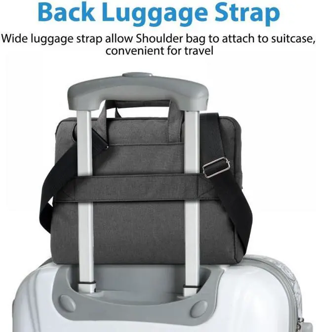 Alt view image 5 of 6 - Universal 11 12 13 14 inch Laptop Bag, Computer Bag, Water Resistant Laptop Briefcase, Laptop Case Sleeve with Shoulder Strap for MacBook Acer Lenovo HP Dell Samsung