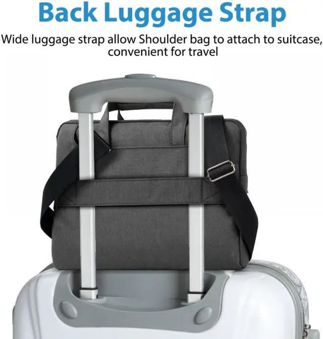 Alt view image 3 of 6 - Universal 11 12 13 14 15 16 inch Laptop Bag, Computer Bag, Water Resistant Laptop Briefcase, Laptop Case Sleeve with Shoulder Strap for MacBook Acer Lenovo HP Dell Samsung