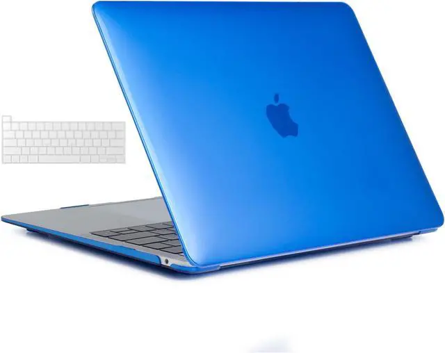 Main image of Compatible with 2022 M2 MacBook Pro 13 Inch Case 2021 2020 M1 A2338 A2289 A2251 A2159 A1989 A1706 A1708, Hard Shell Case & Keyboard Cover for Mac Pro 13 Touch Bar Crystal Blue