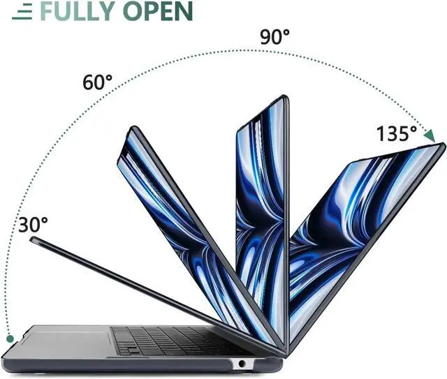 Alt view image 3 of 7 - Compatible with MacBook Air 13.6 inch Case 2022 Release A2681 M2 Chip with Liquid Retina Display & Touch ID, Protective Plastic Hard Shell Case & Keyboard Cover