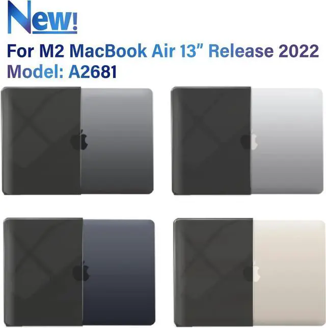 Alt view image 4 of 7 - Compatible with MacBook Air 13.6 inch Case 2022 Release A2681 M2 Chip with Liquid Retina Display & Touch ID, Protective Plastic Hard Shell Case & Keyboard Cover