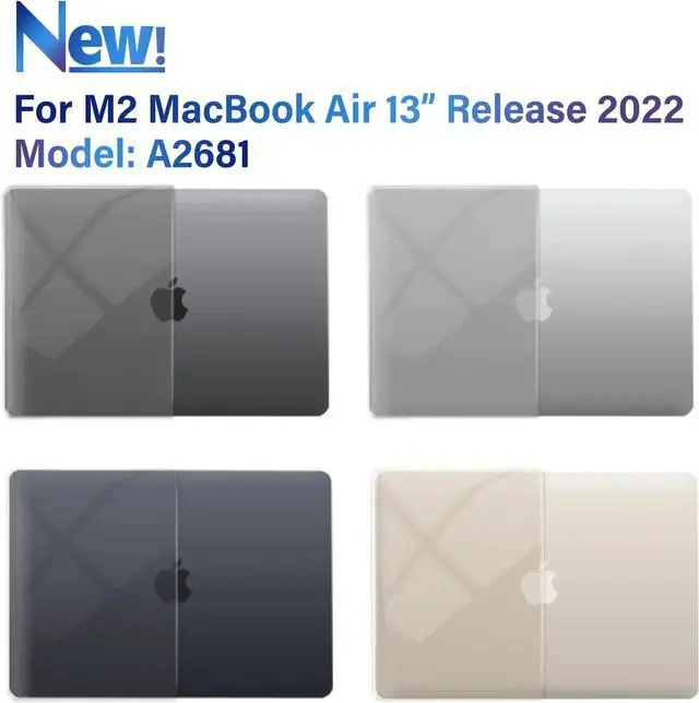 Alt view image 4 of 7 - Compatible with MacBook Air 13.6 inch Case 2022 Release A2681 M2 Chip with Liquid Retina Display & Touch ID, Protective Plastic Hard Shell Case & Keyboard Cover Crystal Clear