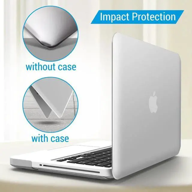 Alt view image 3 of 5 - Compatible with MacBook Pro 13 Inch case A1278 Release 2012-2008, Plastic Hard Shell Case with Keyboard Cover for Apple Old Version Mac Pro 13 with CD-ROM Matte Transparent