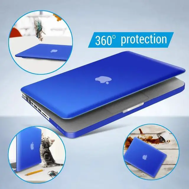 Alt view image 4 of 6 - Compatible with MacBook Pro 13 Inch case A1278 Release 2012-2008, Plastic Hard Shell Case with Keyboard Cover for Apple Old Version Mac Pro 13 with CD-ROM Blue