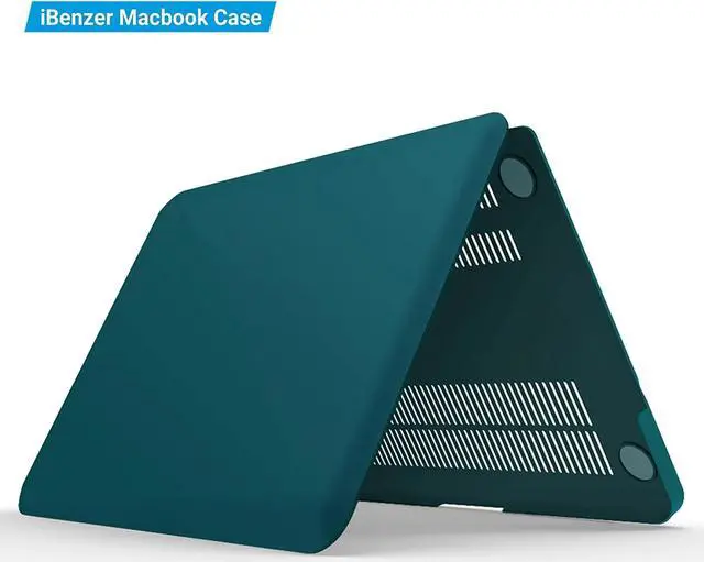 Alt view image 6 of 7 - Compatible with MacBook Pro 13 Inch case A1278 Release 2012-2008, Plastic Hard Shell Case with Keyboard Cover for Apple Old Version Mac Pro 13 with CD-ROM Dark Green