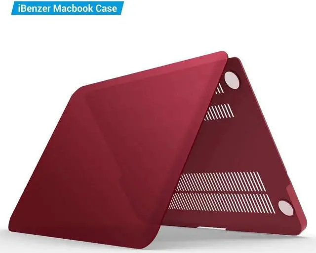 Alt view image 3 of 6 - Compatible with MacBook Pro 13 Inch case A1278 Release 2012-2008, Plastic Hard Shell Case with Keyboard Cover for Apple Old Version Mac Pro 13 with CD-ROM Matte Transparent Wine Red