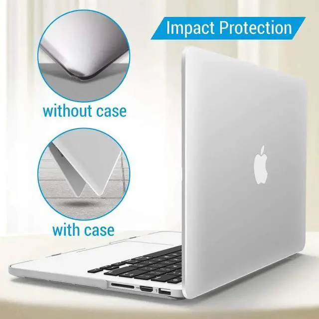 Alt view image 5 of 7 - Compatible with MacBook Pro 13 Inch Case 2015 2014 2013 end 2012 Model A1502 A1425, Hard Shell Case with Keyboard Cover for Old Version Apple Mac Pro Retina 13 Matte Transparent