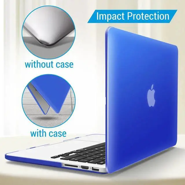 Alt view image 6 of 7 - Compatible with MacBook Pro 13 Inch Case 2015 2014 2013 end 2012 Model A1502 A1425, Hard Shell Case with Keyboard Cover for Old Version Apple Mac Pro Retina 13 Matte Transparent Blue