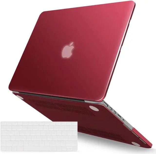Main image of Compatible with MacBook Pro 13 Inch Case 2015 2014 2013 end 2012 Model A1502 A1425, Hard Shell Case with Keyboard Cover for Old Version Apple Mac Pro Retina 13 Wine Red