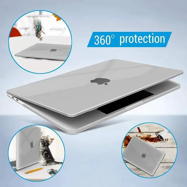 Alt view image 6 of 7 - Compatible with MacBook Pro 15 Inch Case 2019 2018 2017 2016 A1990 A1707, Hard Shell Case with Keyboard Cover & Type C Adapter for Mac Pro 15 Touch Bar Crystal Clear