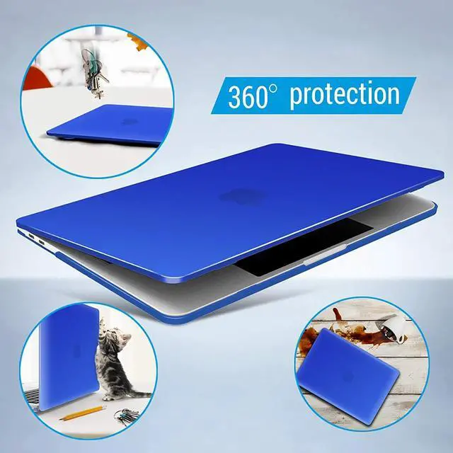 Alt view image 7 of 7 - Compatible with MacBook Pro 15 Inch Case 2019 2018 2017 2016 A1990 A1707, Hard Shell Case with Keyboard Cover & Type C Adapter for Mac Pro 15 Touch Bar Blue