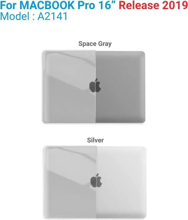 Alt view image 3 of 7 - Compatible with MacBook Pro 16 Inch Case A2141 Release 2020 2019, Hard Shell Case with Keyboard Cover for Old Version Mac Pro 16" Crystal Clear