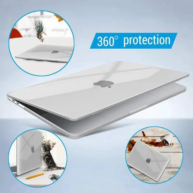 Alt view image 7 of 7 - Compatible with MacBook Pro 16 Inch Case A2141 Release 2020 2019, Hard Shell Case with Keyboard Cover for Old Version Mac Pro 16" Crystal Clear