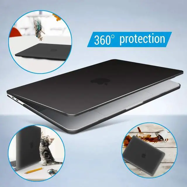 Alt view image 7 of 7 - Compatible with MacBook Pro 16 Inch Case A2141 Release 2020 2019, Hard Shell Case with Keyboard Cover for Old Version Mac Pro 16" Matte Black