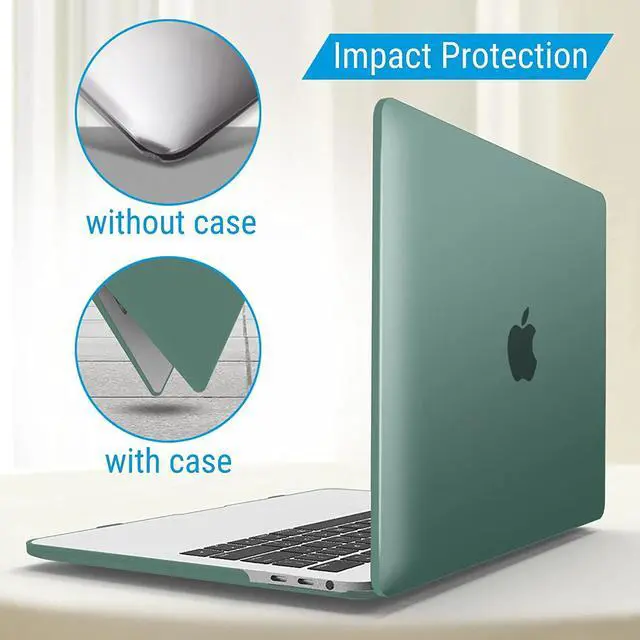 Alt view image 6 of 7 - Compatible with MacBook Pro 16 Inch Case A2141 Release 2020 2019, Hard Shell Case with Keyboard Cover for Old Version Mac Pro 16" Matte Green