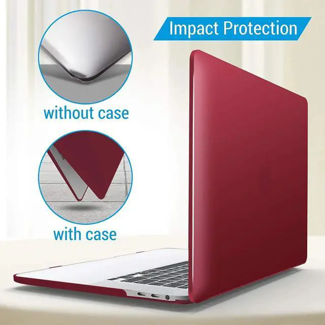 Alt view image 6 of 7 - Compatible with MacBook Pro 16 Inch Case A2141 Release 2020 2019, Hard Shell Case with Keyboard Cover for Old Version Mac Pro 16" Matte Red