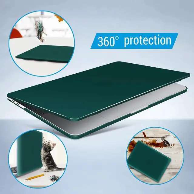 Alt view image 7 of 7 - Compatible with MacBook Pro 16 Inch Case A2141 Release 2020 2019, Hard Shell Case with Keyboard Cover for Old Version Mac Pro 16" Dark Green