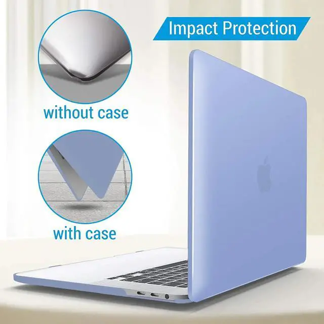 Alt view image 6 of 7 - Compatible with MacBook Pro 16 Inch Case A2141 Release 2020 2019, Hard Shell Case with Keyboard Cover for Old Version Mac Pro 16" Matte Light blue