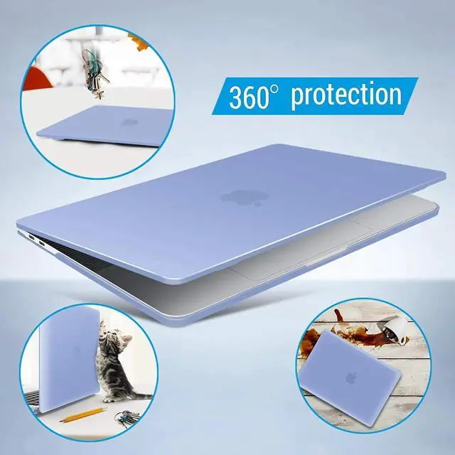 Alt view image 7 of 7 - Compatible with MacBook Pro 16 Inch Case A2141 Release 2020 2019, Hard Shell Case with Keyboard Cover for Old Version Mac Pro 16" Matte Light blue