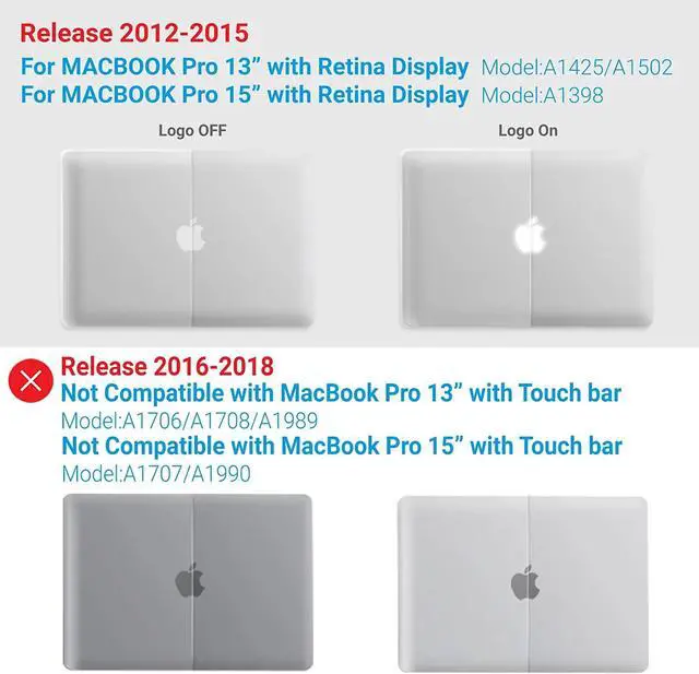 Alt view image 4 of 9 - Rubberized Hard Case for MacBook Pro 15.4" with Retina Display 15 Inch A1398 Shell Cover with Keyboard Skin