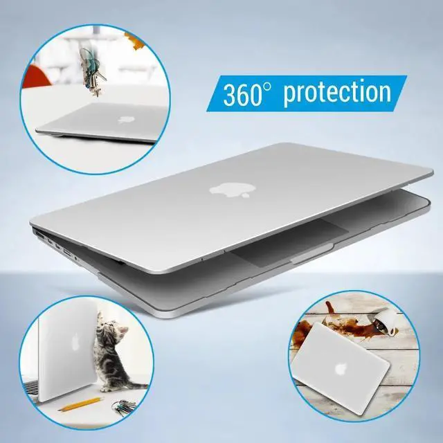 Alt view image 8 of 9 - Rubberized Hard Case for MacBook Pro 15.4" with Retina Display 15 Inch A1398 Shell Cover with Keyboard Skin