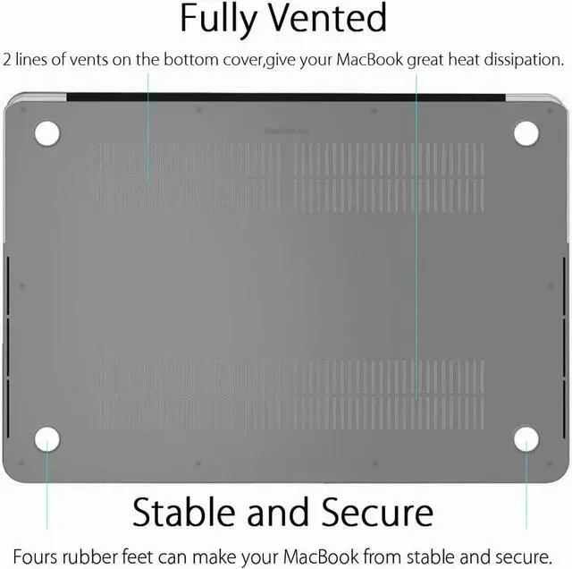 Alt view image 4 of 6 - Protective Hard Case for MacBook Pro 15 inch with Retina Display Model A1398 Shell Cover with Keyboard Skin For Apple MacBook Pro 15.4", 2012-2015 Release Gray