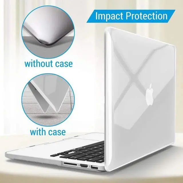 Alt view image 5 of 7 - Compatible with MacBook Pro 13 Inch Retina Case Model A1502 A1425 (Older Version Release 2015 - end 2012), Plastic Hard Shell Case with Keyboard Cover Crystal Clear