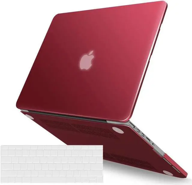 Main image of Compatible with MacBook Pro 13 Inch Retina Case Model A1502 A1425 (Older Version Release 2015 - end 2012), Plastic Hard Shell Case with Keyboard Cover Wine Red