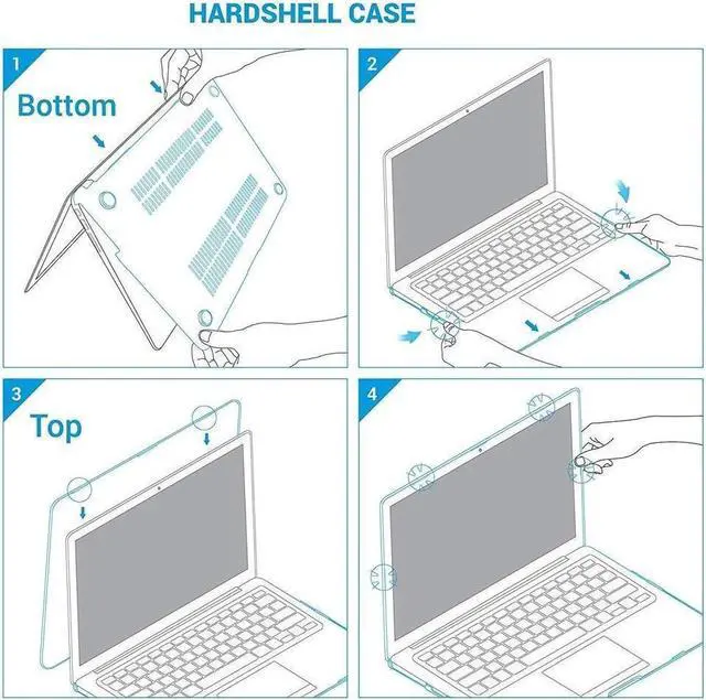 Alt view image 7 of 7 - Protective Hard Case for MacBook Pro 15 inch with Retina Display Model A1398 Shell Cover with Keyboard Skin For Apple MacBook Pro 15.4", 2012-2015 Release Blue