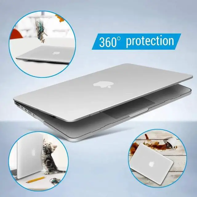 Alt view image 6 of 7 - Compatible with MacBook Pro 13 Inch Retina Case Model A1502 A1425 (Older Version Release 2015 - end 2012), Plastic Hard Shell Case with Keyboard Cover Matte Transparent