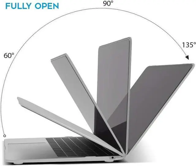 Alt view image 3 of 7 - Compatible with MacBook Air 13 inch Case 2022, 2021-2018 Release A2337 M1 A2179 A1932 with Retina Display Touch ID, Plastic Hard Shell with Keyboard Cover Crystal Clear