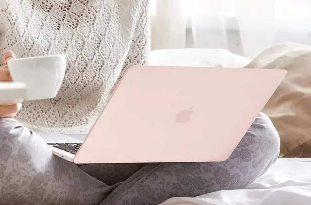Alt view image 7 of 7 - Compatible with MacBook Air 13 inch Case 2022, 2021-2018 Release A2337 M1 A2179 A1932 with Retina Display Touch ID, Plastic Hard Shell with Keyboard Cover Light Pink