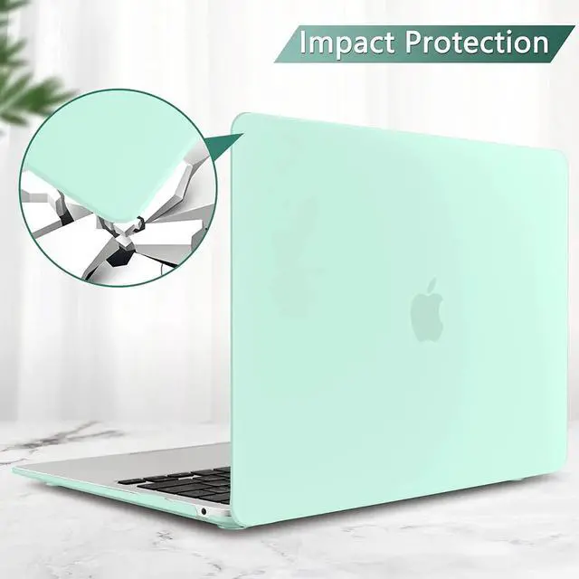 Alt view image 6 of 7 - Compatible with MacBook Air 13 inch Case 2022, 2021-2018 Release A2337 M1 A2179 A1932 with Retina Display Touch ID, Plastic Hard Shell with Keyboard Cover Green