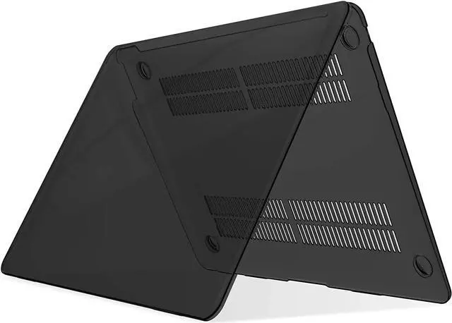 Alt view image 4 of 7 - Compatible with MacBook Air 13 inch Case 2022, 2021-2018 Release A2337 M1 A2179 A1932 with Retina Display Touch ID, Plastic Hard Shell with Keyboard Cover Crystal Black