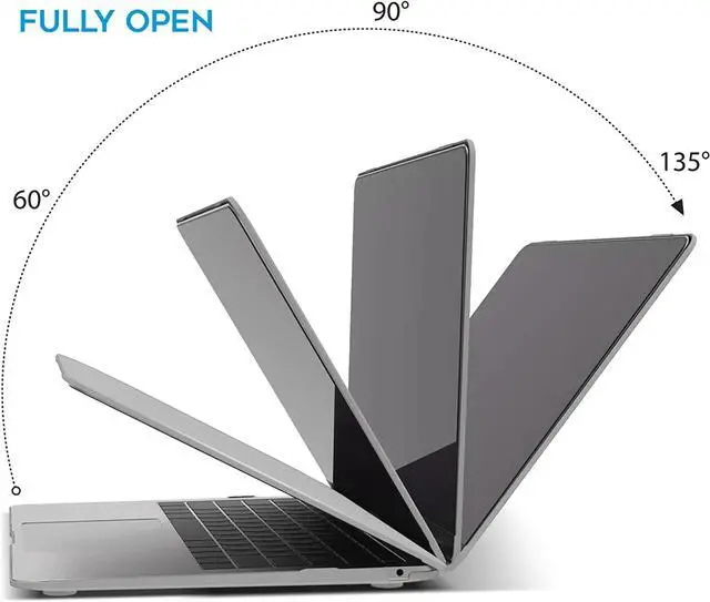 Alt view image 3 of 7 - Compatible with MacBook Air 13 inch Case 2022, 2021-2018 Release A2337 M1 A2179 A1932 with Retina Display Touch ID, Plastic Hard Shell with Keyboard Cover Crystal Black