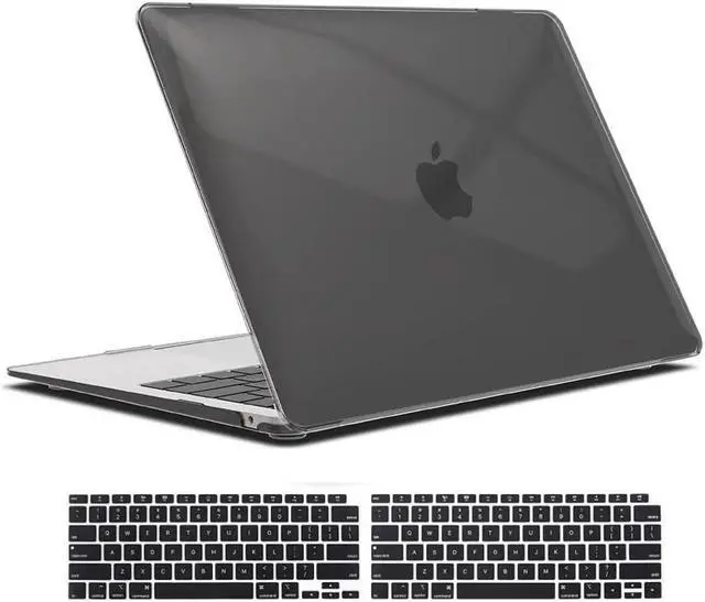 Main image of Compatible with MacBook Air 13 inch Case 2022, 2021-2018 Release A2337 M1 A2179 A1932 with Retina Display Touch ID, Plastic Hard Shell with Keyboard Cover Crystal Black