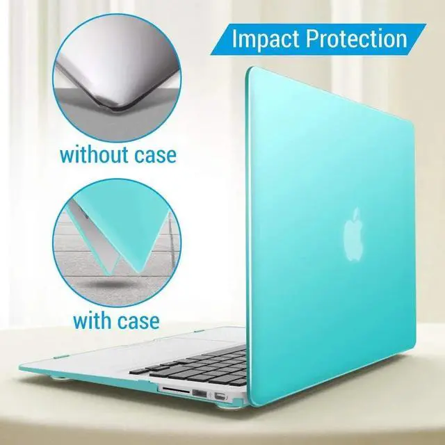 Alt view image 5 of 7 - Compatible with Old Version MacBook Air 13 Inch Case (2017-2010 Release) Model: A1466 / A1369, Plastic Hard Shell Case with Keyboard for Apple Mac Air 13" Blue