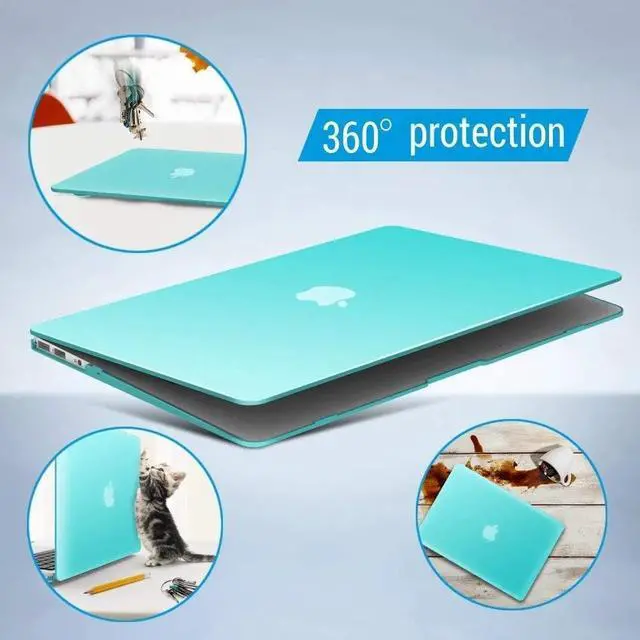 Alt view image 6 of 7 - Compatible with Old Version MacBook Air 13 Inch Case (2017-2010 Release) Model: A1466 / A1369, Plastic Hard Shell Case with Keyboard for Apple Mac Air 13" Blue