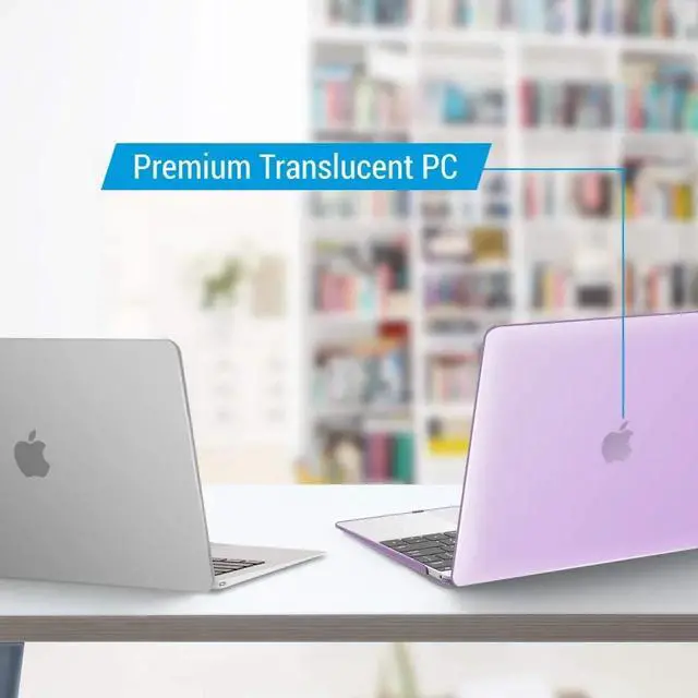 Alt view image 3 of 6 - Compatible with MacBook 12 inch Case with Retina Display Model: A1534, Release 2017 2016 2015, Plastic Hard Shell Case with Keyboard Cover Skin Purple