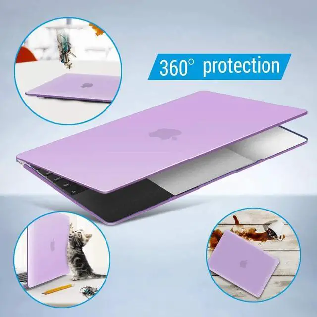 Alt view image 5 of 6 - Compatible with MacBook 12 inch Case with Retina Display Model: A1534, Release 2017 2016 2015, Plastic Hard Shell Case with Keyboard Cover Skin Purple