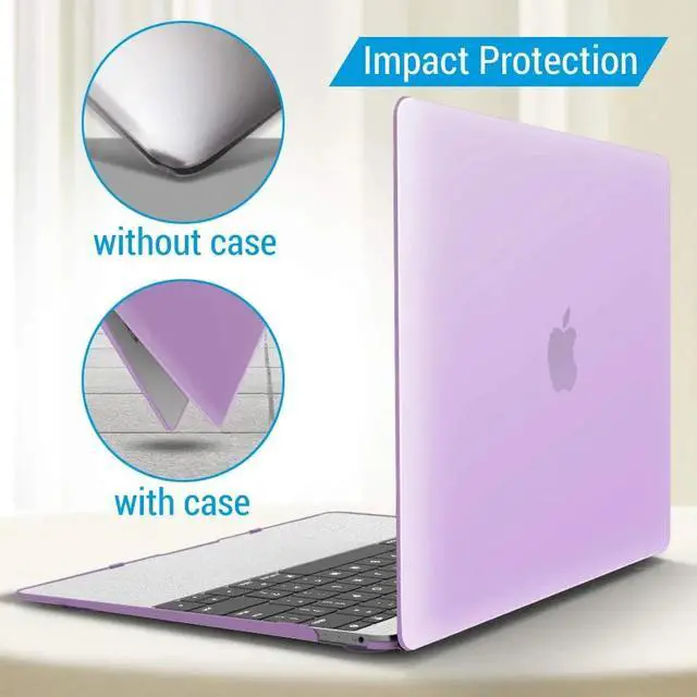 Alt view image 4 of 6 - Compatible with MacBook 12 inch Case with Retina Display Model: A1534, Release 2017 2016 2015, Plastic Hard Shell Case with Keyboard Cover Skin Purple