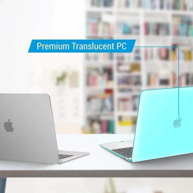Alt view image 3 of 6 - Compatible with MacBook 12 inch Case with Retina Display Model: A1534, Release 2017 2016 2015, Plastic Hard Shell Case with Keyboard Cover Skin Blue