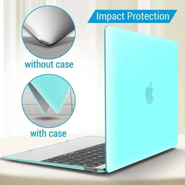 Alt view image 4 of 6 - Compatible with MacBook 12 inch Case with Retina Display Model: A1534, Release 2017 2016 2015, Plastic Hard Shell Case with Keyboard Cover Skin Blue