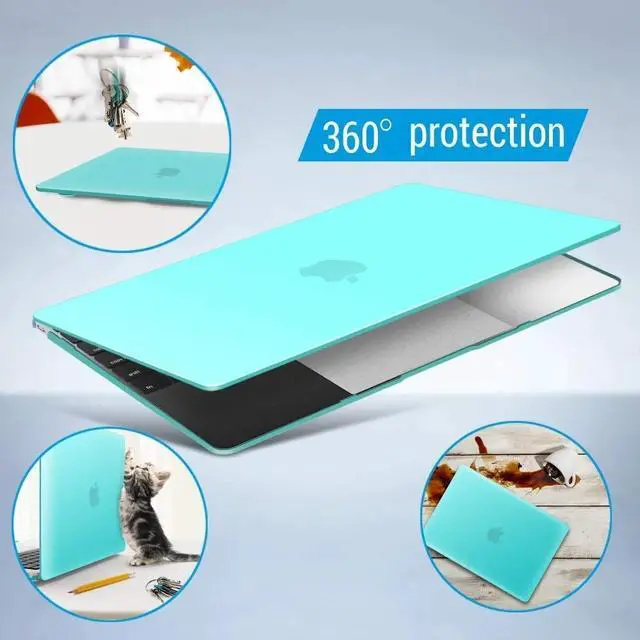 Alt view image 5 of 6 - Compatible with MacBook 12 inch Case with Retina Display Model: A1534, Release 2017 2016 2015, Plastic Hard Shell Case with Keyboard Cover Skin Blue