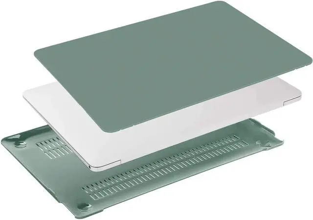 Alt view image 4 of 7 - Compatible with MacBook 12 inch Case with Retina Display Model: A1534, Release 2017 2016 2015, Plastic Hard Shell Case with Keyboard Cover Skin Green