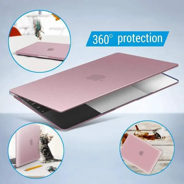 Alt view image 5 of 7 - Compatible with MacBook 12 inch Case with Retina Display Model: A1534, Release 2017 2016 2015, Plastic Hard Shell Case with Keyboard Cover Skin Rose Gold