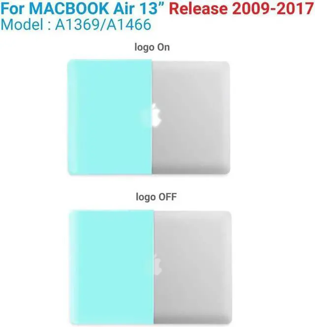 Alt view image 3 of 7 - Compatible with Old Version MacBook Air 13 Inch Case (2017-2010 Release) Model: A1466 / A1369, Plastic Hard Shell Case with Keyboard for Apple Mac Air 13" Blue
