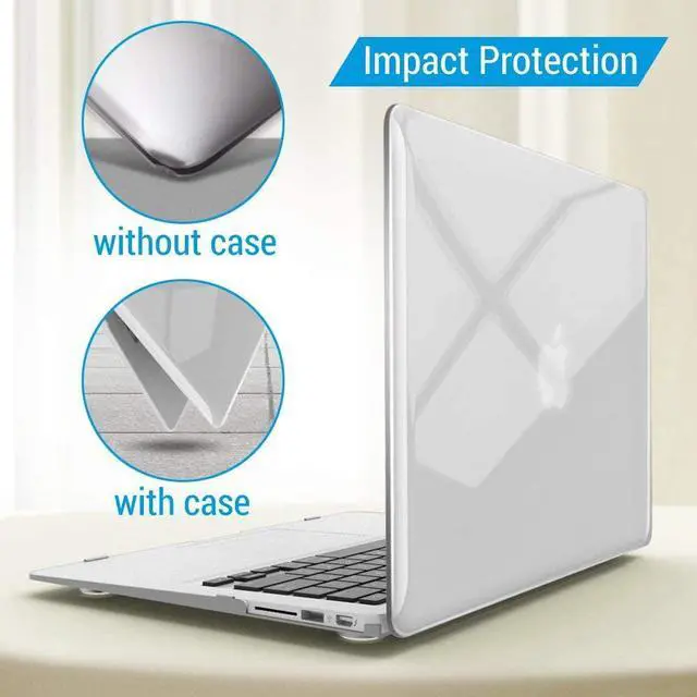 Alt view image 7 of 7 - Compatible with MacBook Air 11 Inch Case Model A1370 A1465, Soft Touch Plastic Hard Shell Cover with Keyboard Cover for Apple Mac Air 11" Crystal Clear