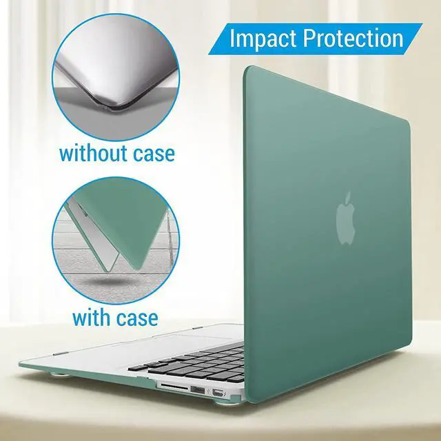 Alt view image 7 of 7 - Compatible with MacBook Air 11 Inch Case Model A1370 A1465, Soft Touch Plastic Hard Shell Cover with Keyboard Cover for Apple Mac Air 11" Green