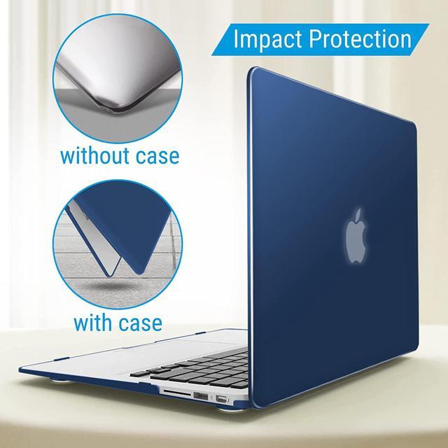 Alt view image 7 of 7 - Compatible with MacBook Air 11 Inch Case Model A1370 A1465, Soft Touch Plastic Hard Shell Cover with Keyboard Cover for Apple Mac Air 11" Navy Blue